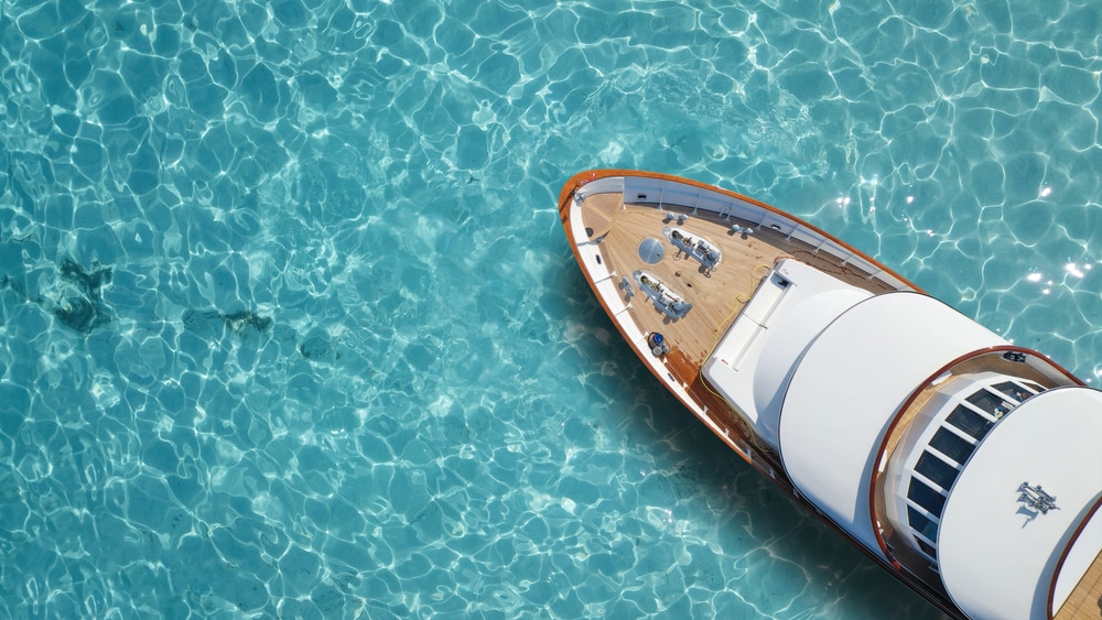 Luxury yacht on the Mediterranean sea